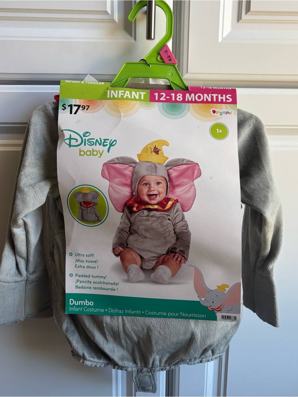 Disney Baby Dumbo Infant Costume in Gray and Pink